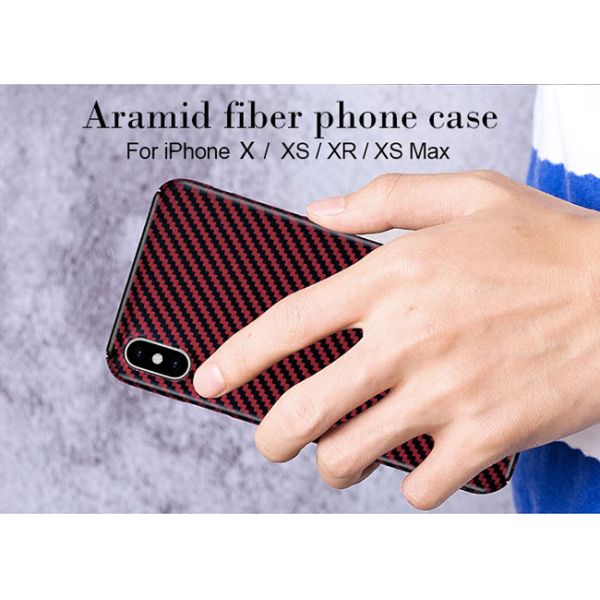 Buy iPhone X Red Glossy Finish Aramid Fiber Phone Case at wholesale prices