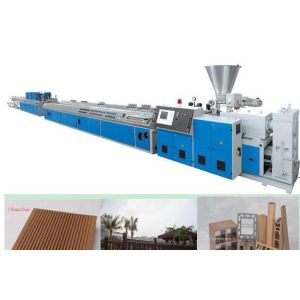 China Fully automatic PVC WPC Plastic Profile Extrusion Line Wood Plastic Composite Machinery on sale