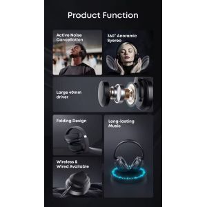 New Custom Noise Cancelling Wireless Headphone Stereo Foldable Headset Earphone