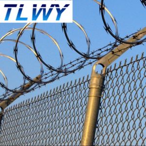 China Iso9001 Certificated 0.5mm Concertina Barbed Wire Galvanized Military on sale