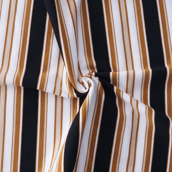 Customized Cotton Stripe Fabric Multicolor Soft Sweat Absorbing Material 175cm