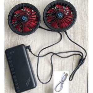 Air Conditioned Jacket Cooling Fan Battery 12v 20000mAh High Speed 10H Working