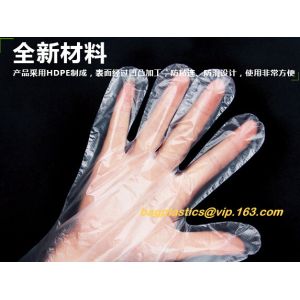 biodegradable compostable disposable plastic pe food handlng gloves, pac