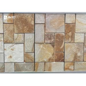 Rectangle Sandstone Cultured Stone For Wall Decor Big And Small Bars Combination