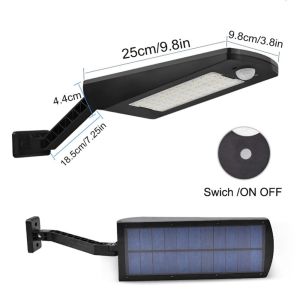 66LED 7W IP65 Solar Powered Parking Lot Lights Wall Mountable
