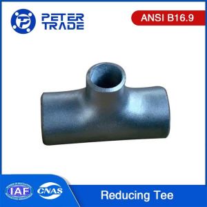 ASME B16.9 ASTM A420 WPL6 Carbon Steel Reducing Tee Pipe Fittings for Piping Systems