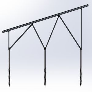 Ground Aluminum Solar Panel Mounting System Trapezoid Design Reducing Costs