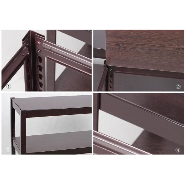 100 KG Commercial Black Steel Panels 5 Tiers Metal Boltless Rack 