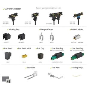Busbar Line Feeder 50A 80A Crane Spare Parts PVC Housing