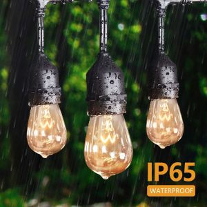 Vintage Edison S14 LED Bulbs Outdoor Commercial String Light