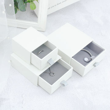 Sliding Drawer Earring Jewelry Box And Pouch With Custom Logo And Recyclable Material