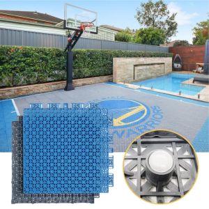 Mobile Diy Logo Outdoor Basketball Pickleball Court Interlocking Sports Flooring Mat