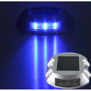 Reflective Aluminium Solar Road Studs Spike Flashing Light Double Side