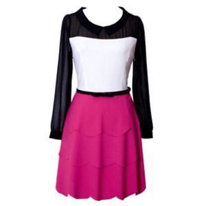 Quality Ladies Scoop Neck Short Flared Dresses , Sleeveless Casual Dress for sale