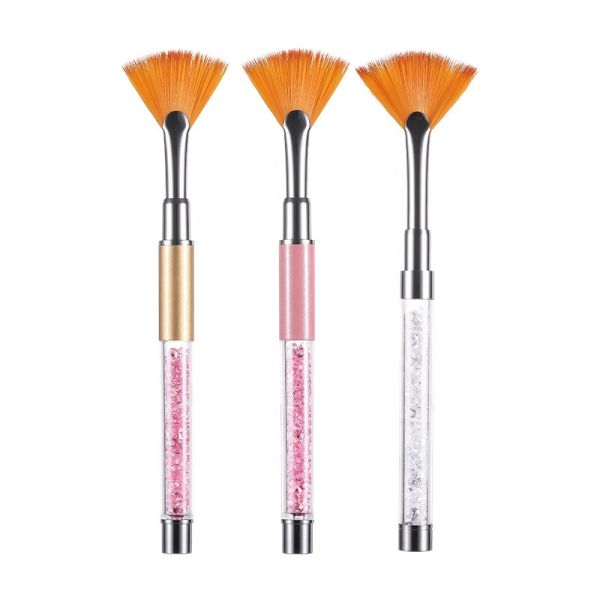 Plastic Handle Pink Nail Beauty Brush 15 pcs Painting Art Brush for Promotion 50g Size