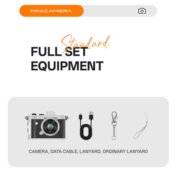 2.7k Video Recording Portable Vintage Mini Digital Camera Keychain