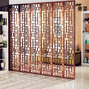 Bronze Cooper Metal Laser Cut Panels Color stainless steel room dividers For
