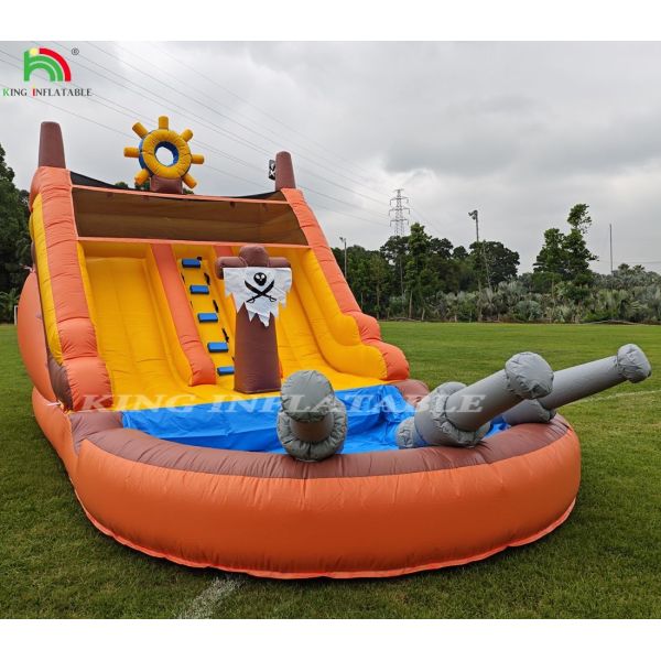 Commercial Double Lane Inflatable Water Slides With Pool For Kids Water Slide Inflatable