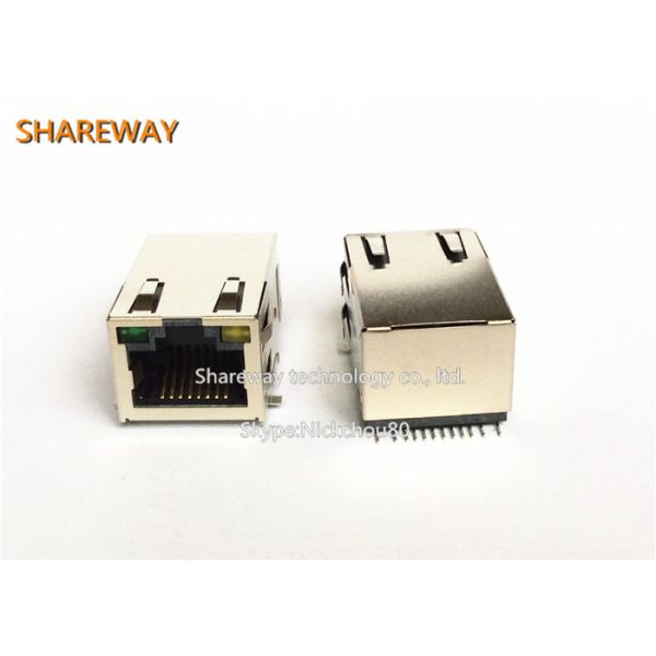 Shareway 10/100M Tab Down Surface Mount SMT RJ45 Jack J0C-0004NL Cross to