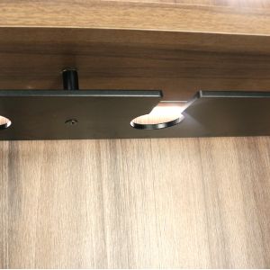 Italy Style Kitchen 600mm Width Walnut Aluminium Display Shelf