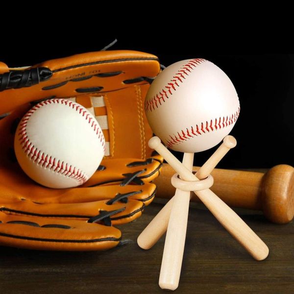 Mini Baseball Bat Display Stand Fashion Ornament Crafts Wooden Stand Holder For Outdoor Sports