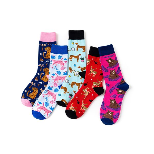 ODM Women'S Cotton Crew Socks Regular Style With Sewing Logo