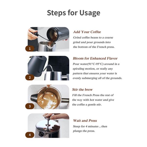 1000ml/34oz Vacuum Pot Coffee Maker Keep Warm Tea Maker French Press LFGB