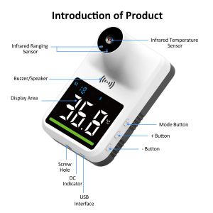 Wall Mounted Infrared Forehead Thermometer High Accurate Automatic