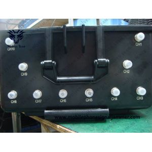 12 Bands Vehicle Bomb Jammer RF WIFI Cell Phone Signal Jammer With DDS Convoy