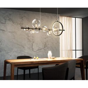 Clear Glass Soap Bubbles Linear LED Modern Pendant Light