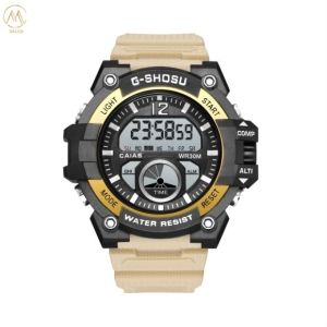 Men's Fashion Digital Sport Watch With Silicone Strap 20mm Width Backlight Alarm