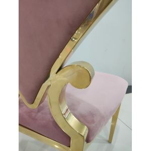 Flannel Stainless Steel Leg Dining Chairs