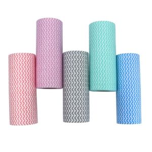 China Washable Disposable Dish Cloths Durable , Non Woven Blue Disposable Rags on sale