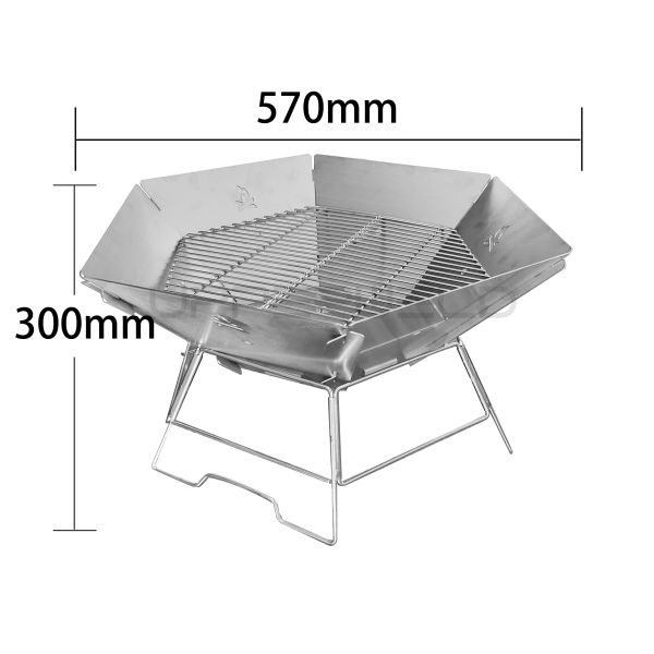 Outdoor Camping Fire Pit Charcoal Stove for Garden Picnic and Hiking Accessories