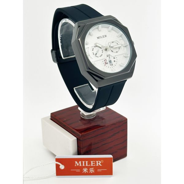 Casual Wrist Watch Chronograph Waterproof Luminous Calendar Silicon Band Men Watch