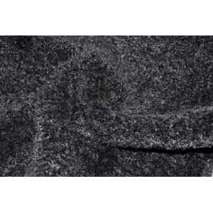 Black Warp Knitted Curling Look 150cm Width for Garment