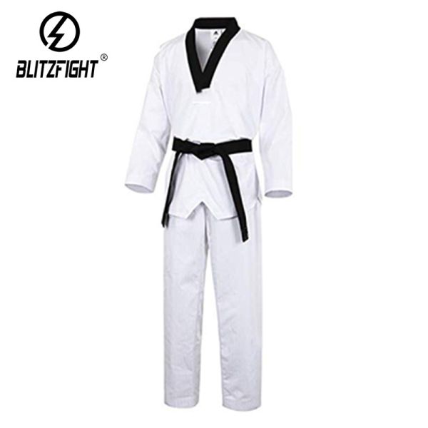 Buy WTF Striped Taekwondo Outfit Preshrunk Fabric Taekwondo Apparel at wholesale prices