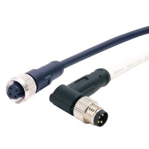 China M8 Waterproof IP68 4 Pins Female To Male Molded Automotive Connector With Cable on sale