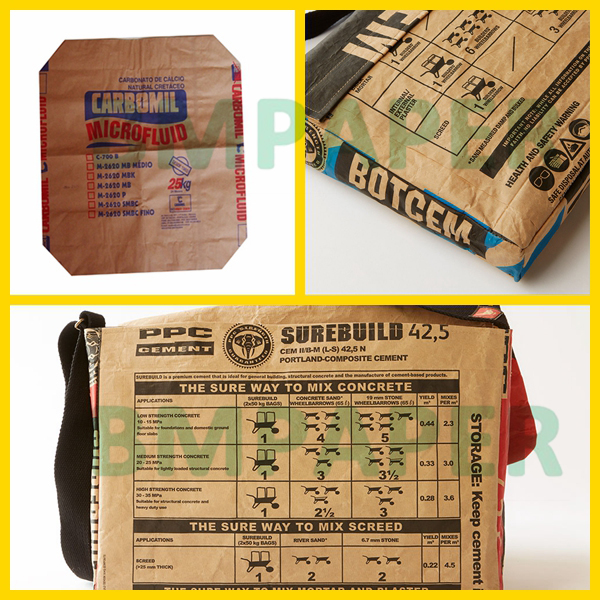 75gsm 80gsm Brown Cement Bag Kraft Paper Strong Burst Resistance 69 x 100cm