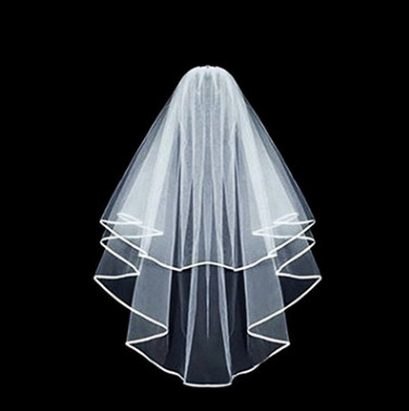 Milk white bridal veil spot manufacturer sells a new style of hair, bridal veil, wedding dress, 3pcs sales