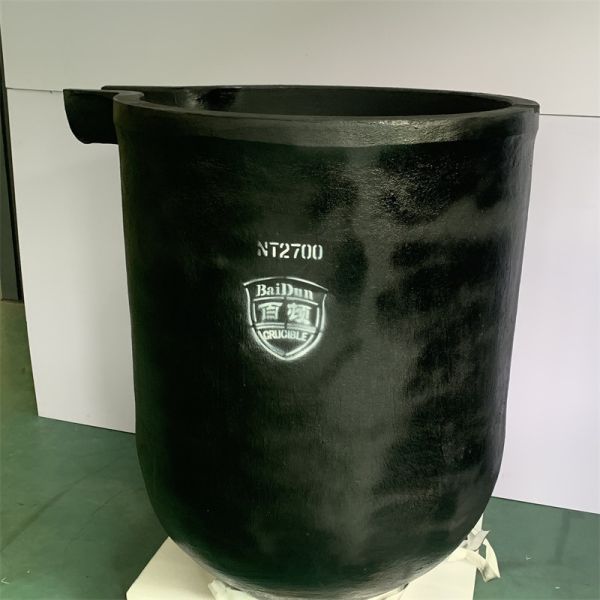 Buy Reduced Operating Costs Silicon Carbide Graphite  Crucible With Pouring Nozzle  at wholesale prices