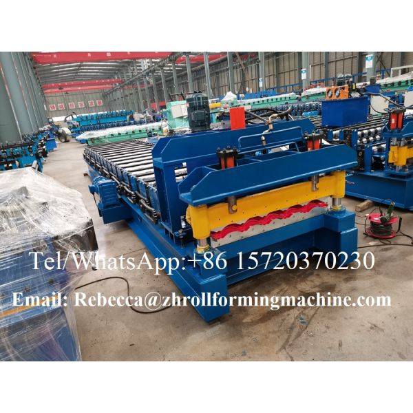 Roof Panel metal roof roll forming machine / roof tile roll forming machine with 5.5kw motor