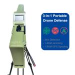 Handheld GPS Spoofing Drone Jammer with Detection&Jamming, 3-in-1 Portable Drone