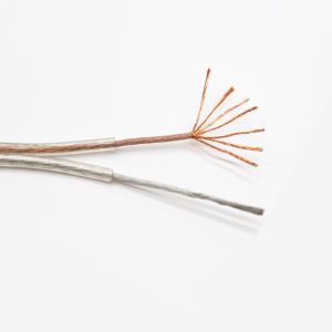 Gold And Silver Wire Transparent Audio Cables 100meter/Roll 2 Cores 300/300V