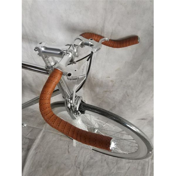 Classic 700Cx28C Vintage Chrome Fixed Gear Bike 58cm Single Speed Fixie Bicycle 13kg