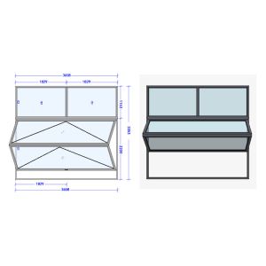 Toughened Glass Horizontal Bifold Windows For Cafe Restaurant