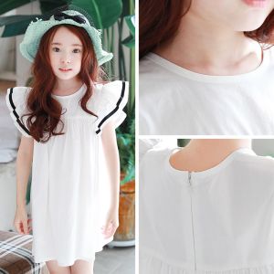 Summer Children'S Clothing Girls Princess Dress Children'S White Beach Dress
