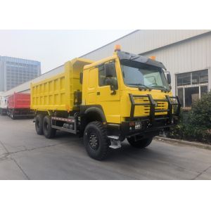 Sinotruk Howo Tipper Dump Truck 6 × 6 All Wheel Drive With 14.00R20 Single Tyre