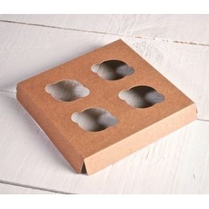 China cake tray custom cake insert  folding cake holder for 4 pcs cupcake on sale