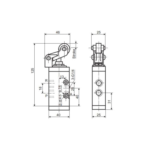 0.1 - 0.7 Mpa Pneumatic Manual Valve Xq230610 Aluminium Alloy Material 3/2 Way